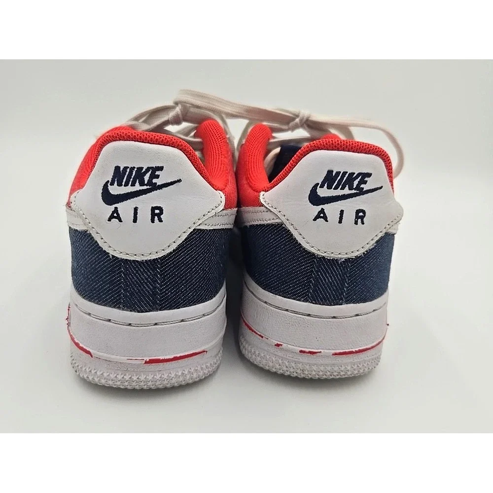 NIKE AIR FORCE‎ 1 LOW LV8 GS DENIM BOY'S WALKING SHOES SIZE 4Y DJ5180 Womens 5.5